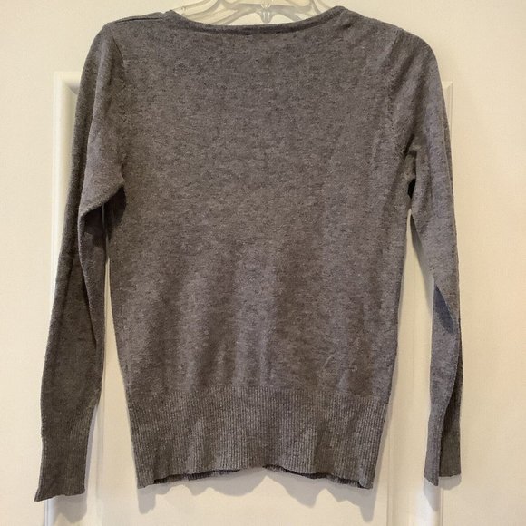 Vila Milano Cardigan Sweater Size Small Gray Jewel Button Up Long Sleeves - Picture 3 of 9